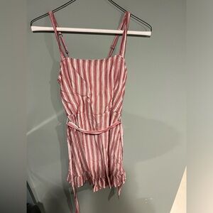 Hollister red and white stripped sun dress XS.